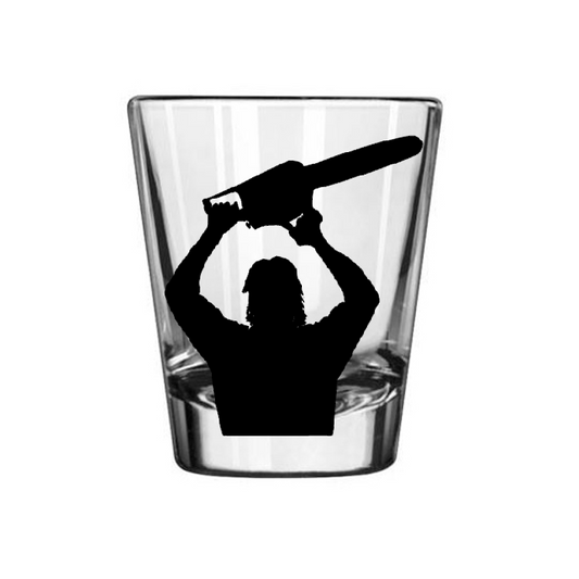 Leatherface Texas Chainsaw Massacre Shot Glass Barware Horror Halloween Metaphysical