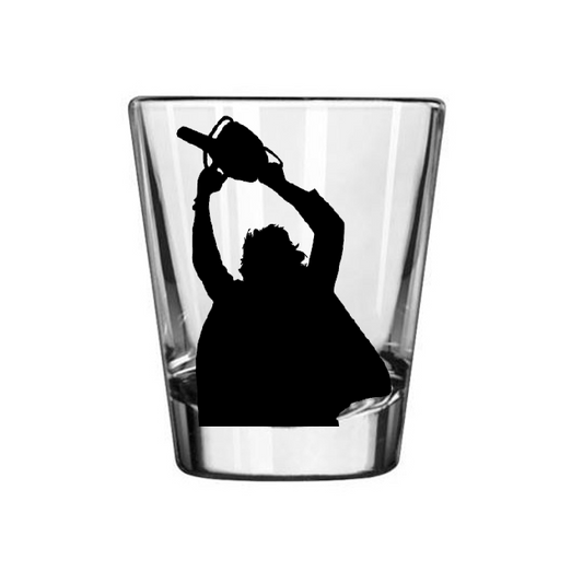 Leatherface Texas Chainsaw Massacre Shot Glass Barware Horror Halloween Metaphysical