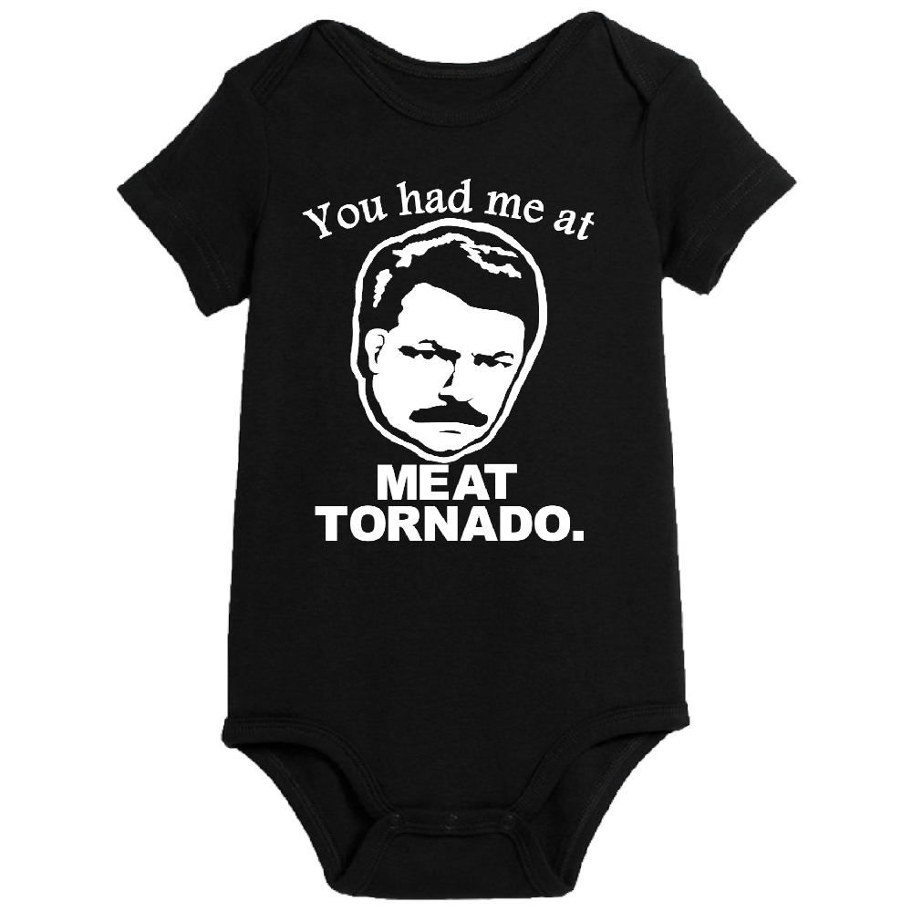 Parks Rec Ron Meat Tornado Childrens Bodysuit Newborn 24 Months Horror Halloween
