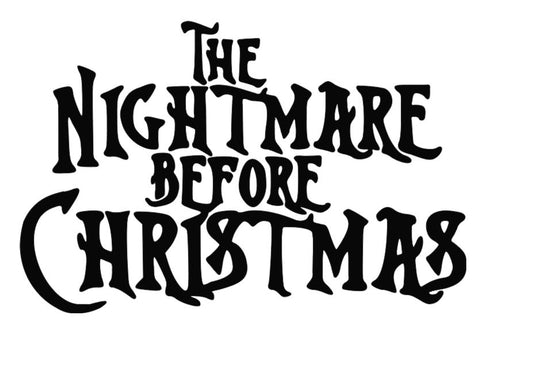 Nightmare Before Christmas Black Vinyl Decal Bumper Sticker Halloween
