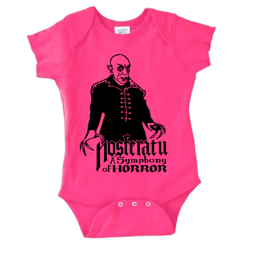 Nosferatu Universal Monsters Childrens Bodysuit Newborn 24 Months Horror Halloween