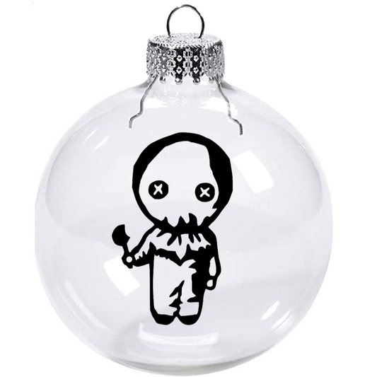 Sam Trick r Treat Clear Christmas Ornament Shatterproof Horror Halloween Metaphysical