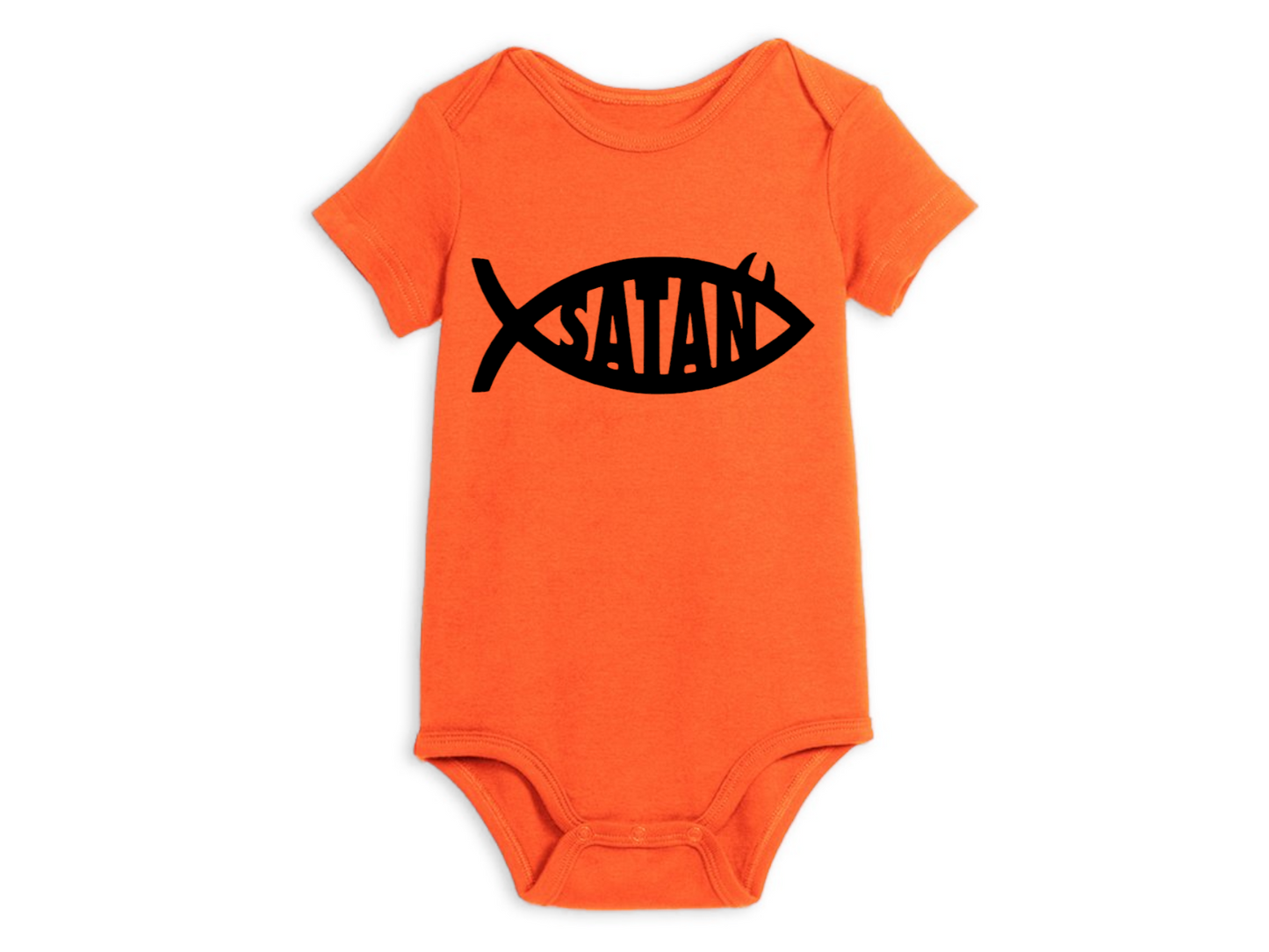 Satan Fish Childrens Bodysuit Newborn 24 Months Horror Halloween