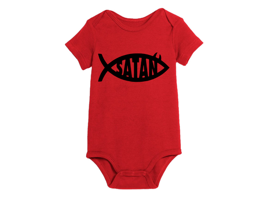 Satan Fish Childrens Bodysuit Newborn 24 Months Horror Halloween