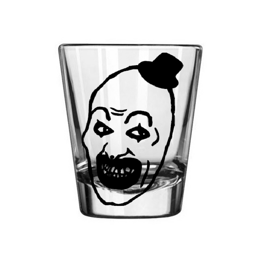 Art the Clown Terrifier Shot Glass Barware Horror Halloween Metaphysical