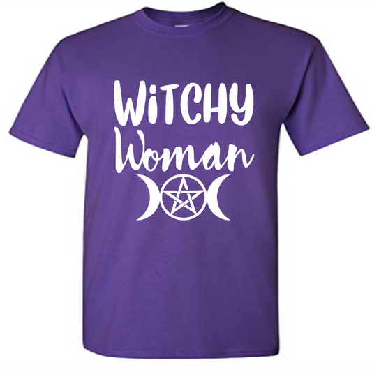 Witchy Woman Unisex Shirt Tee Horror Halloween Metaphysical