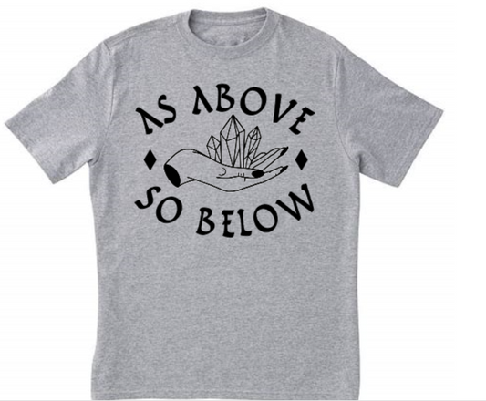 As Above So Below Witch Unisex Shirt Tee Clothing Horror Halloween