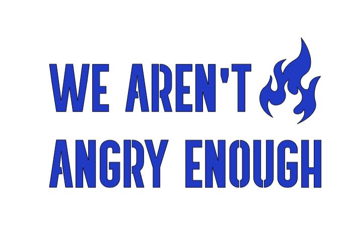 We Aren't Angry Enough Vinyl Decal Sticker