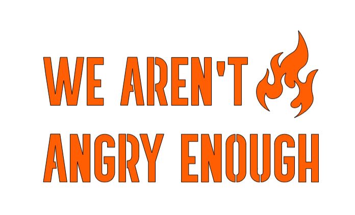 We Aren't Angry Enough Vinyl Decal Sticker