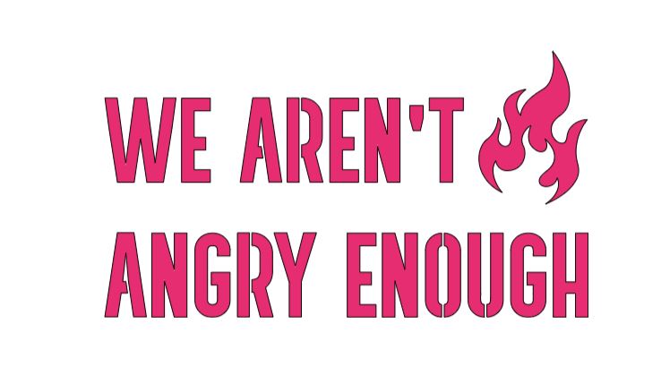 We Aren't Angry Enough Vinyl Decal Sticker