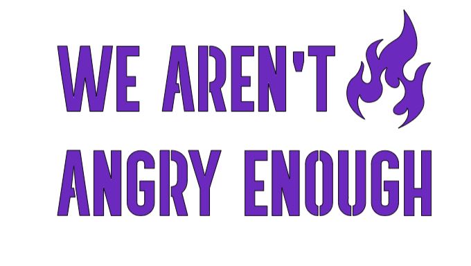 We Aren't Angry Enough Vinyl Decal Sticker