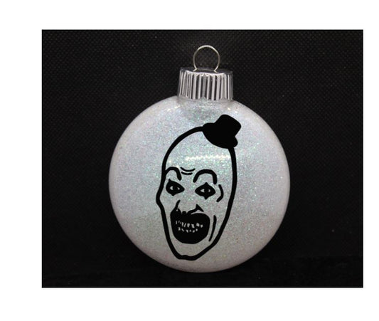 Art the Clown Terrifier Glitter Christmas Ornament Shatterproof Horror Halloween Metaphysical