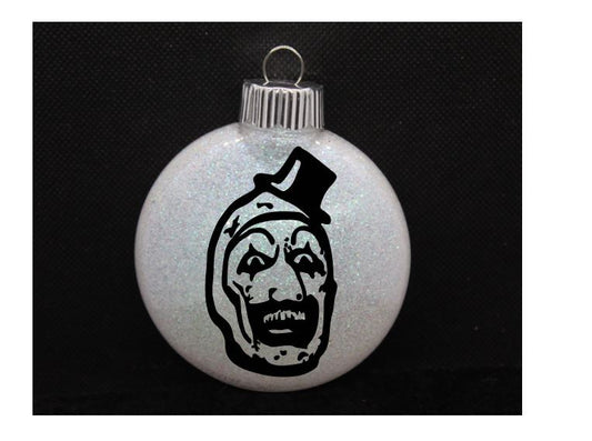 Art the Clown Terrifier Glitter Christmas Ornament Shatterproof Horror Halloween Metaphysical