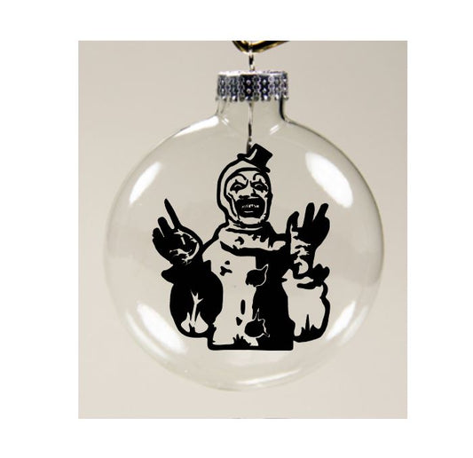 Art the Clown Terrifier Clear Christmas Ornament Shatterproof Horror Halloween Metaphysical