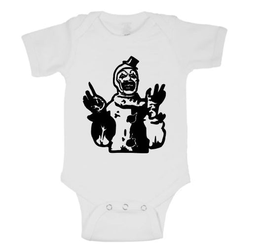 Terrifier Art the Clown Childrens Bodysuit Newborn 24 Months Horror Halloween