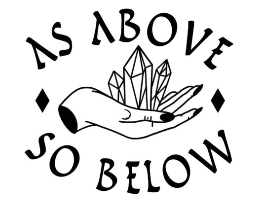 As Above So Below Witch Vinyl Decal Sticker Halloween Horror Metaphysical