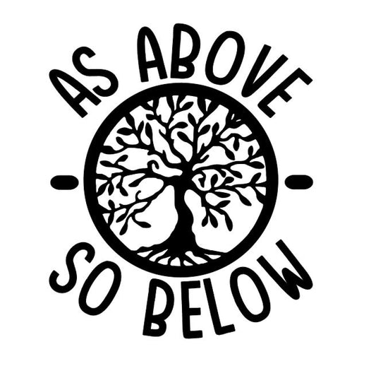 As Above So Below Witch Vinyl Decal Sticker Halloween Horror Metaphysical