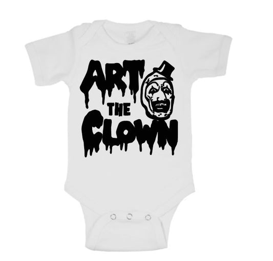 Terrifier Art the Clown Childrens Bodysuit Newborn 24 Months Horror Halloween