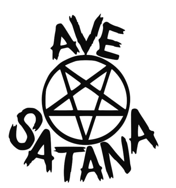 Ave Santana Hail Satan Vinyl Decal Sticker Halloween Horror Metaphysical