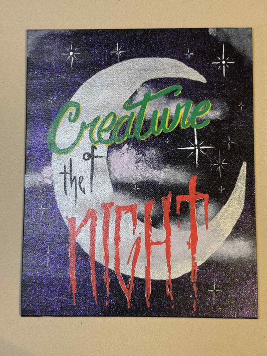 Creature of the Night Sign Canvas Painting