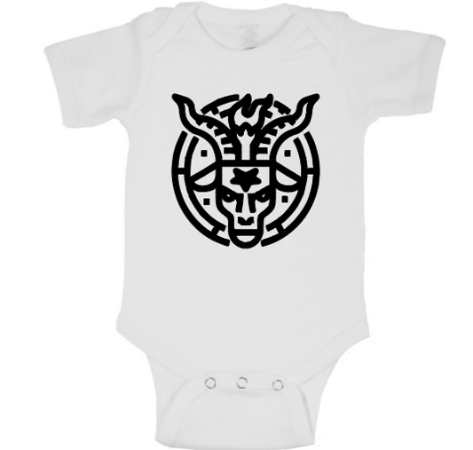 Baphomet Childrens Bodysuit Newborn 24 Months Horror Halloween
