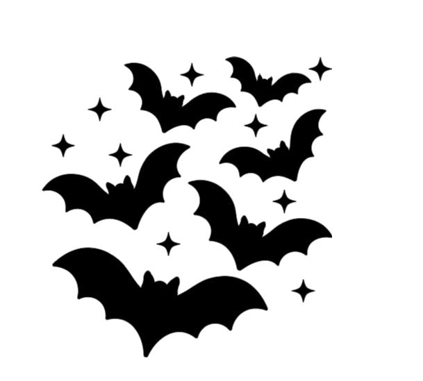 Group of Bats Vinyl Decal Sticker Halloween Horror Metaphysical Witchy