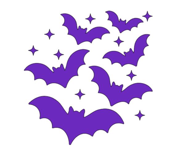 Group of Bats Vinyl Decal Sticker Halloween Horror Metaphysical Witchy