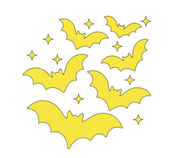 Group of Bats Vinyl Decal Sticker Halloween Horror Metaphysical Witchy