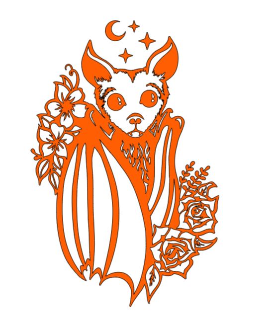 Bat Flowers Vinyl Decal Sticker Halloween Horror Metaphysical Witchy