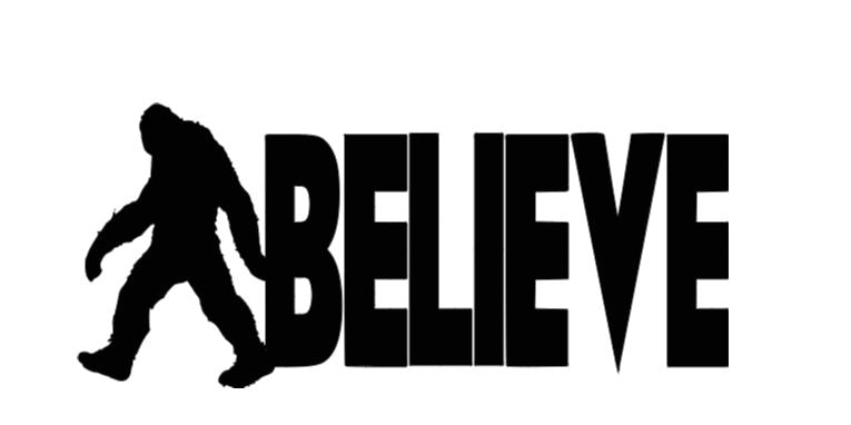 Bigfoot Believe Cryptid Vinyl Decal Sticker Halloween Horror Metaphysical