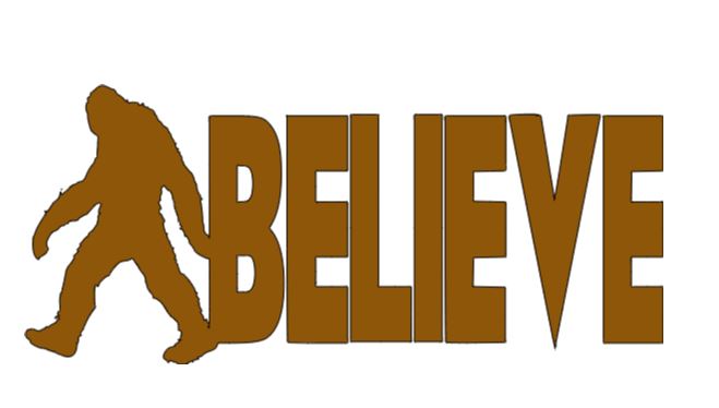 Bigfoot Believe Cryptid Vinyl Decal Sticker Halloween Horror Metaphysical