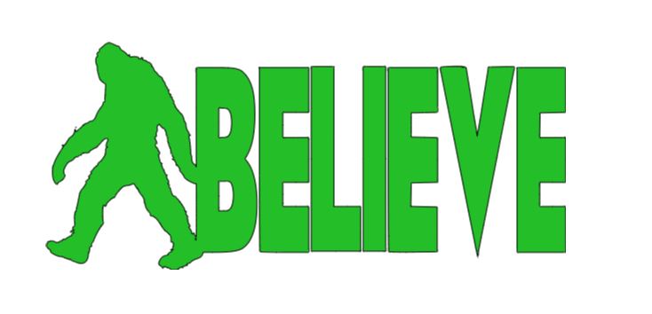 Bigfoot Believe Cryptid Vinyl Decal Sticker Halloween Horror Metaphysical
