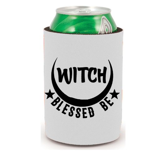 Witch Blessed Be Koozie Can Cooler Holder Horror True Crime Oddity Witchcraft