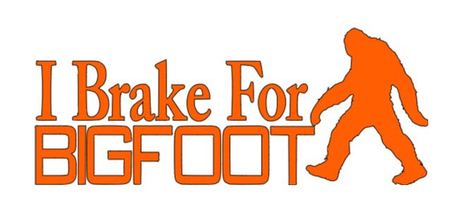 Brake for Bigfoot Cryptid Vinyl Decal Sticker Halloween Horror Metaphysical