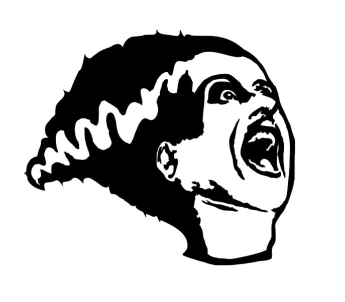 Bride of Frankenstein Universal Vinyl Decal Sticker Halloween Horror Metaphysical