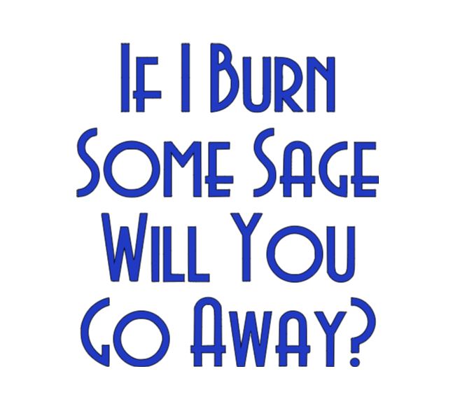 Burn Sage Go Away Vinyl Decal Sticker Halloween Horror Metaphysical