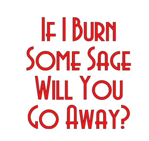 Burn Sage Go Away Vinyl Decal Sticker Halloween Horror Metaphysical