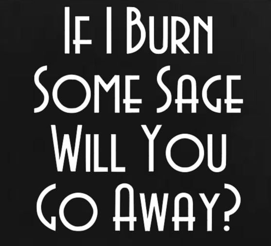 Burn Sage Go Away Vinyl Decal Sticker Halloween Horror Metaphysical