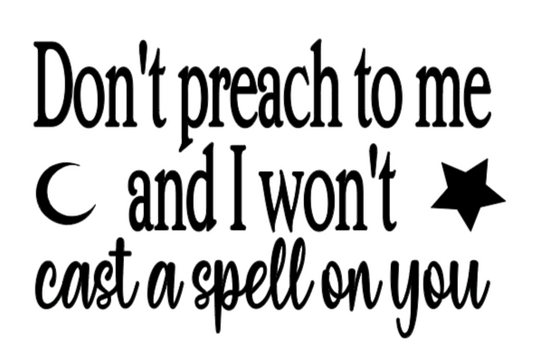 Cast a Spell Witch Vinyl Decal Sticker Halloween Horror Metaphysical