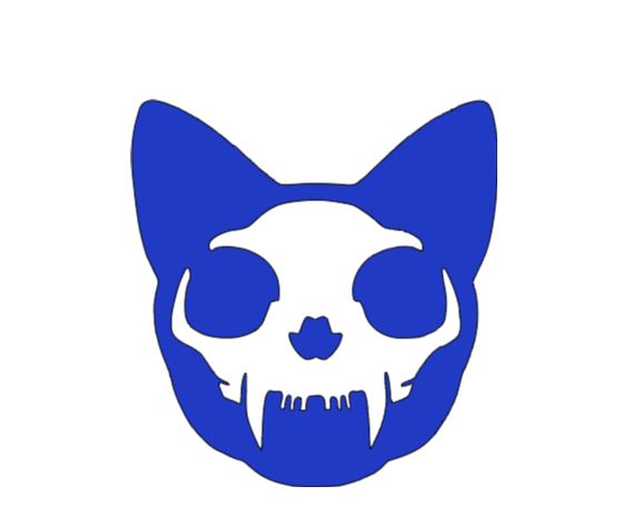 Cat Skull Skeleton Vinyl Decal Sticker Halloween Horror Metaphysical
