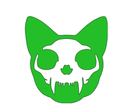 Cat Skull Skeleton Vinyl Decal Sticker Halloween Horror Metaphysical