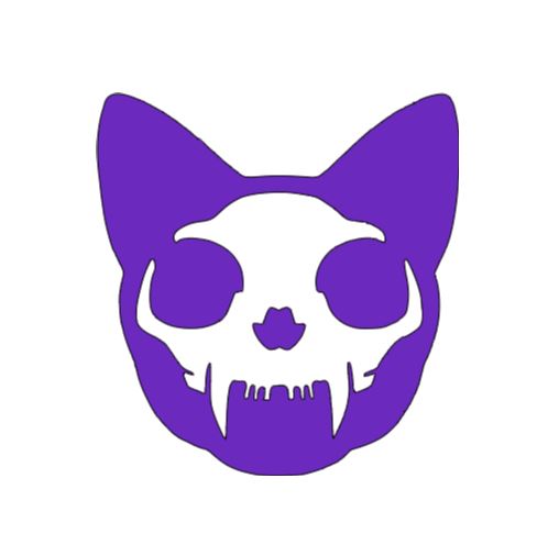 Cat Skull Skeleton Vinyl Decal Sticker Halloween Horror Metaphysical