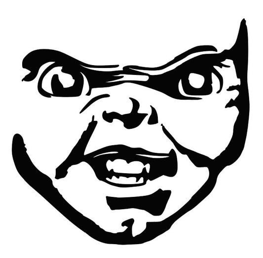 Chucky Face Childs Play Vinyl Decal Sticker Halloween Horror Metaphysical