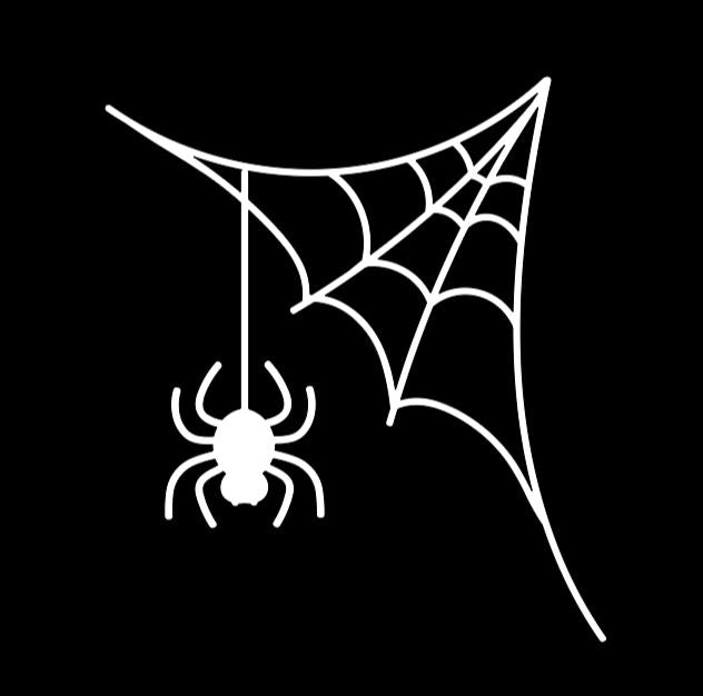 Corner Spider Web Vinyl Decal Sticker Halloween Horror Metaphysical