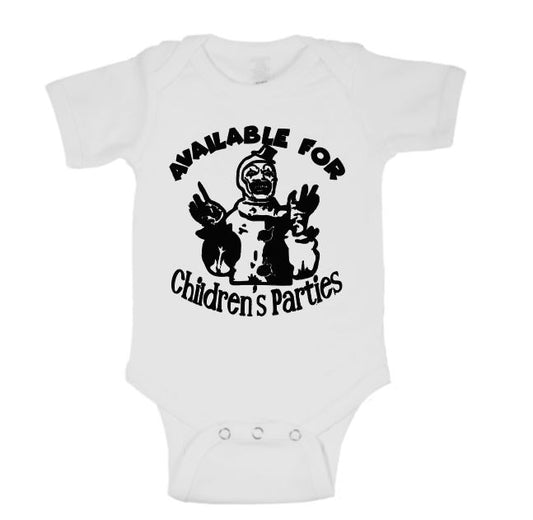 Terrifier Art the Clown Parties Childrens Bodysuit Newborn 24 Months Horror Halloween