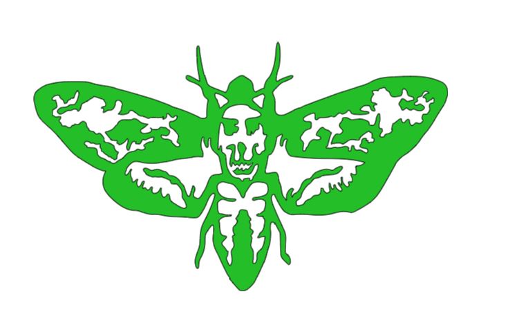 Death Moth Vinyl Decal Sticker Halloween Horror Metaphysical