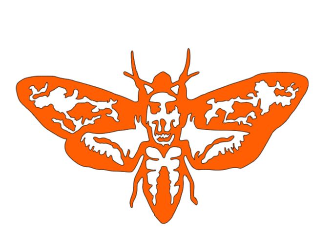 Death Moth Vinyl Decal Sticker Halloween Horror Metaphysical