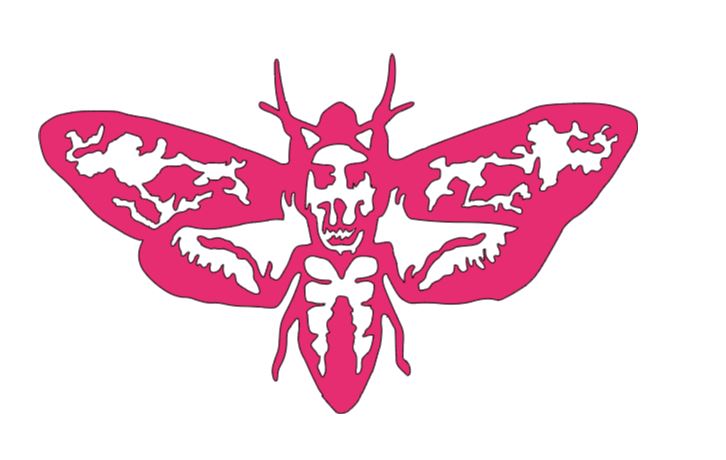Death Moth Vinyl Decal Sticker Halloween Horror Metaphysical