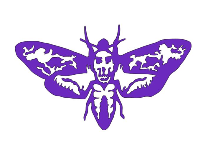 Death Moth Vinyl Decal Sticker Halloween Horror Metaphysical