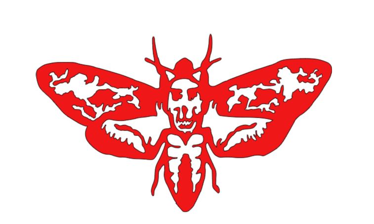 Death Moth Vinyl Decal Sticker Halloween Horror Metaphysical